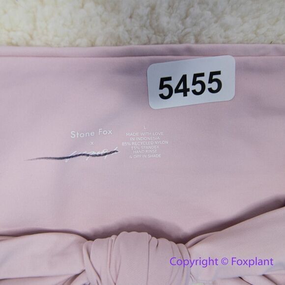 NEW Stone Fox Swim x Free People lele knotted bandeau bikini top, size L - Picture 6 of 6